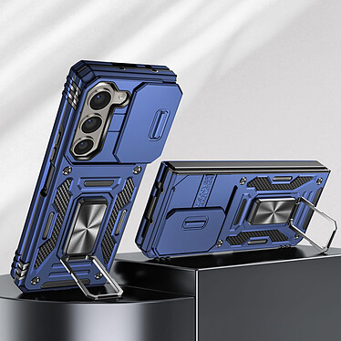 Avis Avizar Coque pour Samsung Galaxy Z Fold 5 Antichoc Cache Caméra Bague Support  Bleu Nuit