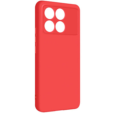 Avizar Coque pour Xiaomi Poco X6 Pro Semi-rigide Mat Anti-traces Dragonne Rouge