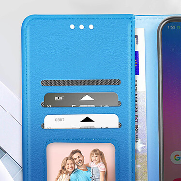 Avis Avizar Étui pour Samsung Galaxy A14 4G et A14 5G Portefeuille Multi-compartiments Support Vidéo  Bleu
