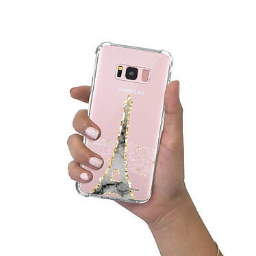 LaCoqueFrançaise Coque Samsung Galaxy S8 Plus Silicone antichocs Solides coins renforcés  transparente Motif Illumination de paris pas cher