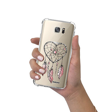 Evetane Coque Samsung Galaxy S7 anti-choc souple angles renforcés transparente Motif Attrape coeur pas cher