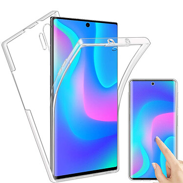 Evetane Coque Samsung Galaxy Note 10 Plus 360° intégrale protection avant arrière silicone transparente Motif