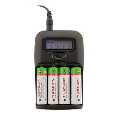 Avis Chargeur à rechargement rapide pour piles AA et AAA (fournies) - Thomson