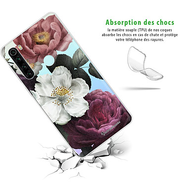 Avis LaCoqueFrançaise Coque Xiaomi Redmi Note 8 T 360 intégrale transparente Motif Fleurs roses Tendance
