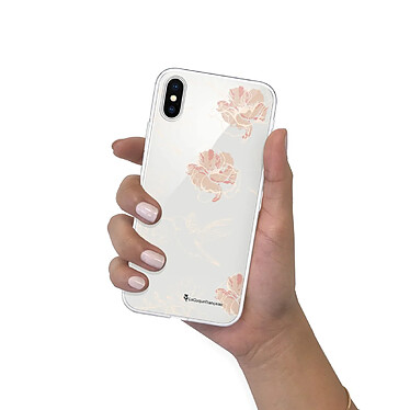 LaCoqueFrançaise Coque iPhone X/Xs silicone transparente Motif Fleurs Blanches ultra resistant pas cher