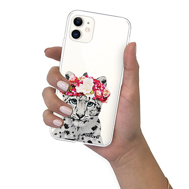 Evetane Coque iPhone 11 silicone transparente Motif Leopard Couronne ultra resistant pas cher