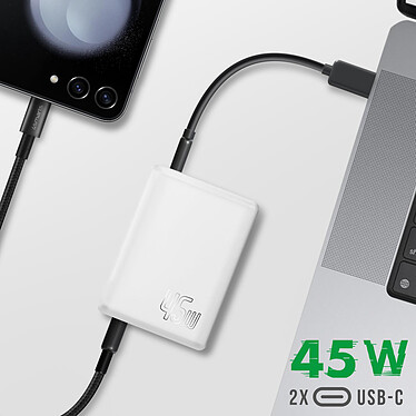 Avis 4smarts Chargeur Externe 10000mAh 2 USB-C 45W Design Compact Pocket Slim Blanc