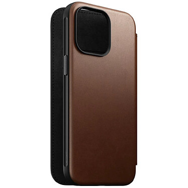 Nomad Folio Modern Cuir pour iPhone 15 Pro Max Marron pas cher