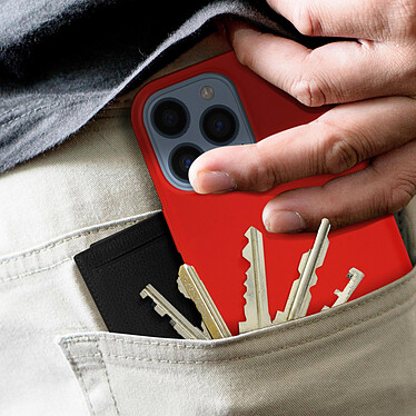 Avizar Coque iPhone 13 Pro Max Silicone Semi-rigide Finition Soft-touch rouge pas cher