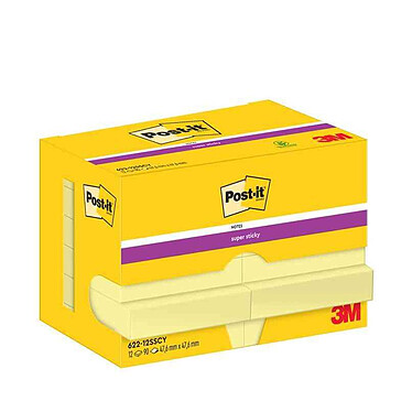 POST-IT Bloc-note adhésif Super Sticky Notes, 47,6 x 47,6 mm jaune