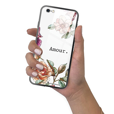 LaCoqueFrançaise Coque iPhone 6/6S Coque Soft Touch Glossy Amour en fleurs Design pas cher