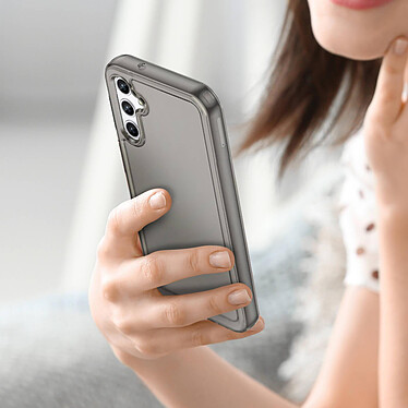 Avizar Coque pour Samsung Galaxy A14 4G et 5G Silicone Flexible Coins Antichocs Renforcés  Gris Transparent pas cher