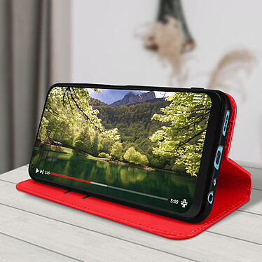 Acheter Avizar Housse pour Oppo A76, A96 et Realme 9i Clapet Portefeuille Fonction Support Vidéo  rouge