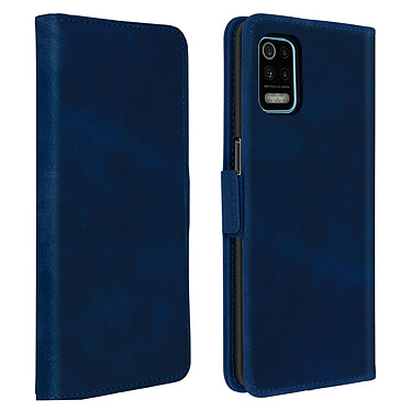 Avizar Étui LG K62 / K52 Style Vintage avec Porte-cartes et Support Vidéo Bleu Nuit