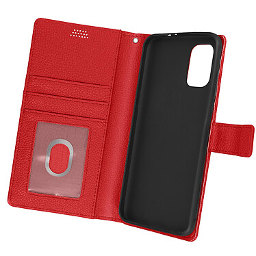 Avizar Housse pour Nokia G11 et Nokia G21 Aspect Grainé Clapet Portefeuille Stand Vidéo  rouge