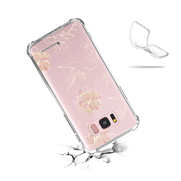 Acheter LaCoqueFrançaise Coque Samsung Galaxy S8 Plus Silicone antichocs Solides coins renforcés  transparente Motif Fleurs Blanches