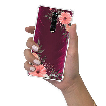 Evetane Coque Xiaomi Mi 9T Pro anti-choc souple angles renforcés transparente Motif Fleurs roses pas cher