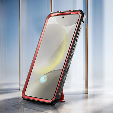 Supcase Coque Intégrale pour Samsung Galaxy S24 Antichoc avec Béquille Rouge pas cher