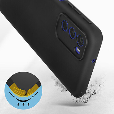 Avis Avizar Coque pour Motorola Moto G51 5G Silicone Semi-rigide Finition Soft-touch Fine  noir