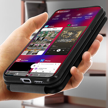 Acheter Avizar Étui Samsung Galaxy S21 Plus Housse Clapet vertical Porte-carte Noir