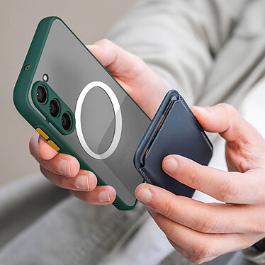 Acheter Avizar Coque MagSafe pour Samsung S23 Hybride Fine Bords surélevés  Contour Vert Pâle
