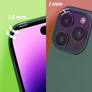 Moxie Coque pour iPhone 14 Pro Hybride Semi-rigide Fine Légère Intérieur Doux  pin vert pas cher