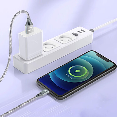 Avis LinQ Câble USB vers Lightning Nylon Tressé 1.5m Charge et Transfert Gris
