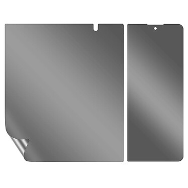 Avizar Protège Écran Complet Anti-espion pour Samsung Z Fold 6 Flexible Mat Noir Transparent