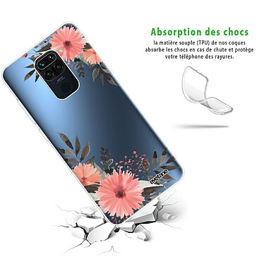 Avis Evetane Coque Xiaomi Redmi Note 9 360 intégrale transparente Motif Fleurs roses Tendance