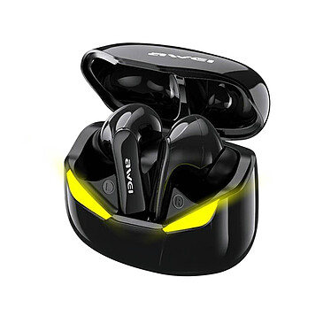 Awei Écouteurs Sans Fil Design LED Gaming Contrôle Tactile Étanche IPX5 Noir