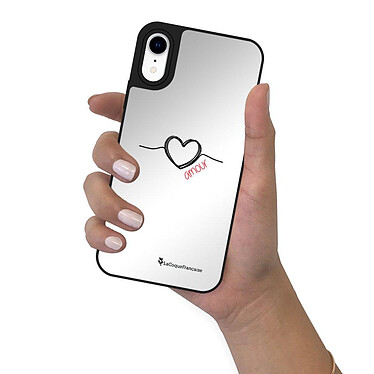 Acheter LaCoqueFrançaise Coque iPhone XR miroir Coeur Noir Amour Design