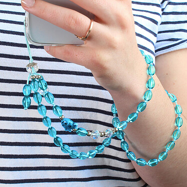 Acheter Avizar Bijou de Téléphone Bracelet à Perles Bleues Collection Audacious