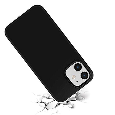 Evetane Lot de 2 Coques iPhone 12 Mini transparente Motif et Noire Antichoc Silicone + 2 Vitres en verre trempé Protection écran pas cher