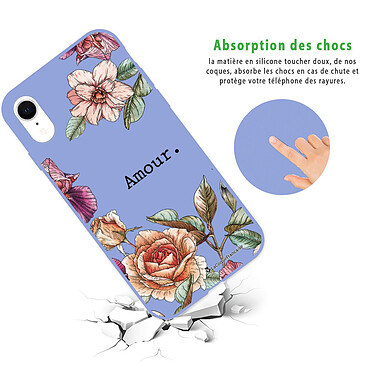 Avis LaCoqueFrançaise Coque iPhone Xr Silicone Liquide Douce lilas Amour en fleurs
