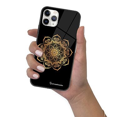 LaCoqueFrançaise Coque iPhone 12 Pro Max Coque Soft Touch Glossy Mandala Or Design pas cher