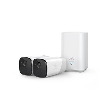 Eufy - Kit 2 caméras eufyCam 2 1080p + Home base
