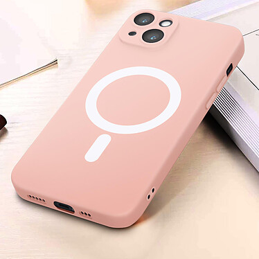 Avis Avizar Coque MagSafe pour iPhone 14 Plus Soft Touch Finition Mate Bords Surélevés  rose