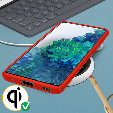 Acheter Avizar Coque Galaxy S20 FE Semi-rigide Soft Touch Compatible QI rouge