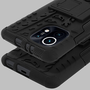 Avizar Coque Xiaomi Mi 11 5G Protection Bi-matière avec Béquille Support Noir pas cher