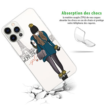 Avis LaCoqueFrançaise Coque iPhone 12 Pro Max 360 intégrale transparente Motif Working girl Tendance