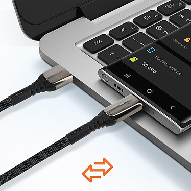Avis LinQ Câble USB vers USB C Fast Charge 5A Synchronisation Nylon tressé 1m Noir