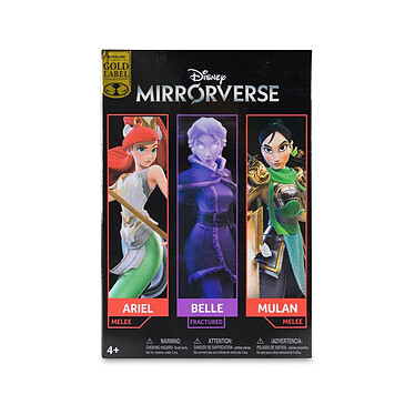 Disney Mirrorverse - Pack Figurines Princess Mulan, Belle (Fractured) & Arielle (Gold Label) 13