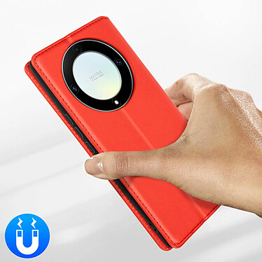 Avizar Housse pour Honor Magic 5 Lite 5G Clapet Porte-carte Support Vidéo  rouge pas cher