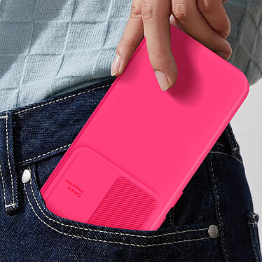 Acheter Avizar Coque pour Samsung Galaxy S23 FE Silicone Cache Caméra Coulissant Fuchsia