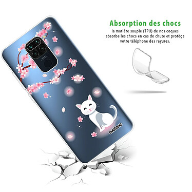 Avis Evetane Coque Xiaomi Redmi Note 9 360 intégrale transparente Motif Chat et Fleurs Tendance