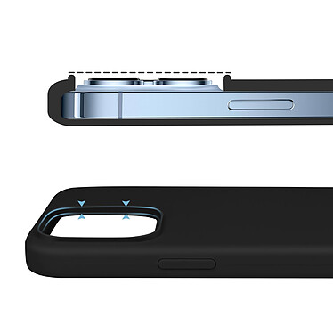 Avizar Coque iPhone 13 Pro Max Compatible Magsafe Finition Soft-Touch noir pas cher