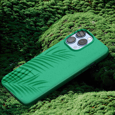 Avis Avizar Coque pour iPhone 15 Pro Silicone gel Anti-traces Compatible QI 100% Recyclable  Vert