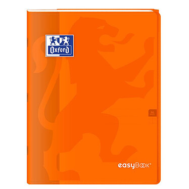 OXFORD Cahier Easybook agrafé 24x32cm 96 pages grands carreaux 90g orange
