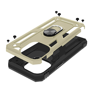 Avizar Coque pour iPhone 15 Pro Antichoc Hybride Bague Support Magnétique  Or pas cher
