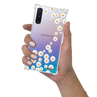 Evetane Coque Samsung Galaxy Note 10 anti-choc souple angles renforcés transparente Motif Marguerite pas cher